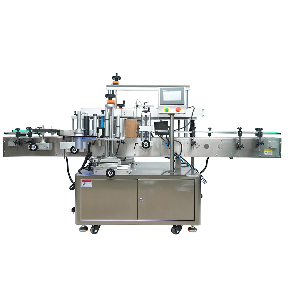 YCT-521 平瓶・丸瓶・角瓶用全自動両面ラベル貼付機