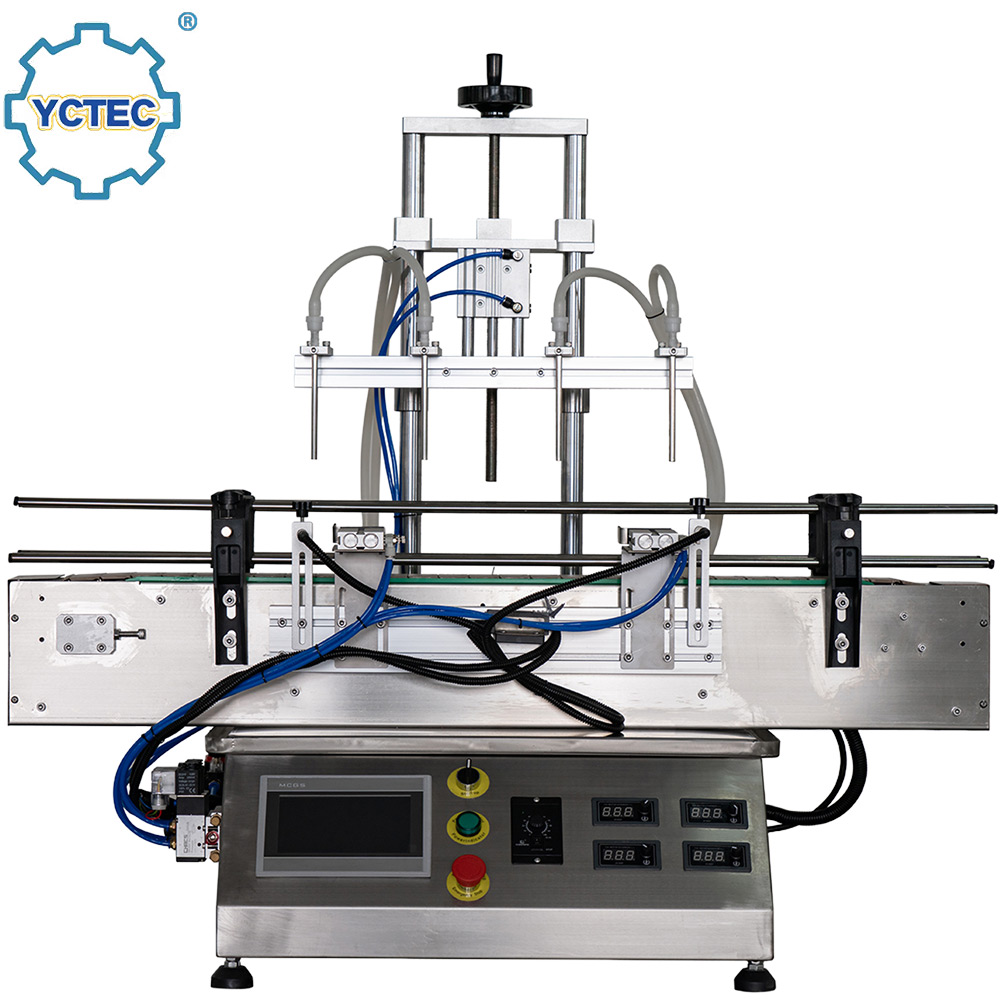 YCT-CL-04 Desktop vierkoppige magnetische pompvulmachine voor deeltjesvrije vloeistoffen