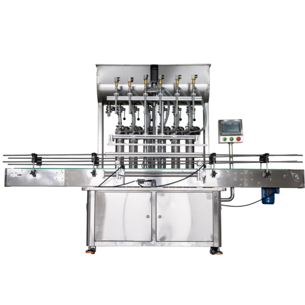 Machine de remplissage automatique &agrave; piston &agrave; six t&ecirc;tes YCT-ZS-06 pour liquides, &eacute;mulsions et p&acirc;tes